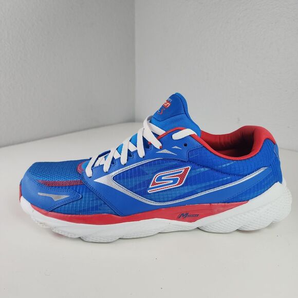 Skechers GOrun Ride 3 Running Shoes Blue Red White Men’s Size 13 Lightweight - Picture 9 of 13